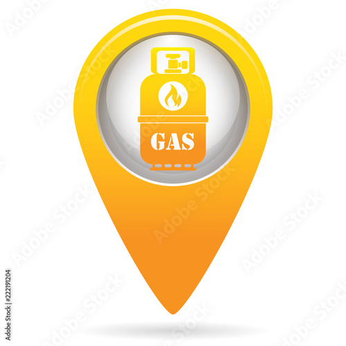Camping gas bottle icon
