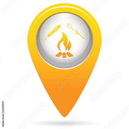 Brazier, zephyr and kebab icon