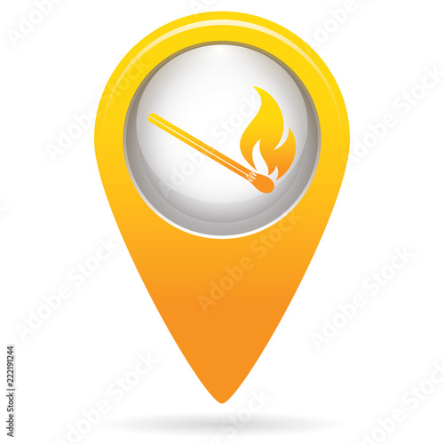 Match fire icon vector