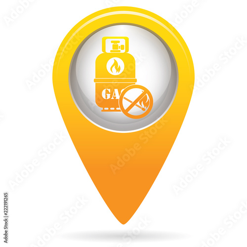 Camping gas bottle icon