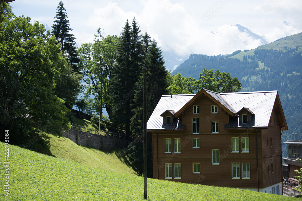 Obraz premium wengen lauterbrunnen switzerland