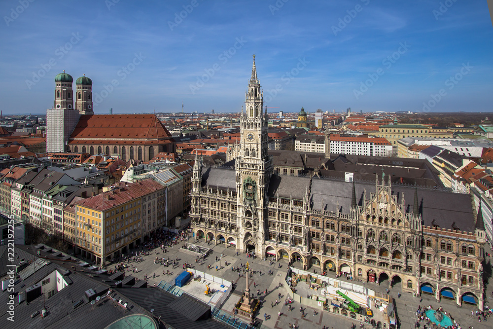 Fototapeta premium Panorama Monachium, Niemcy