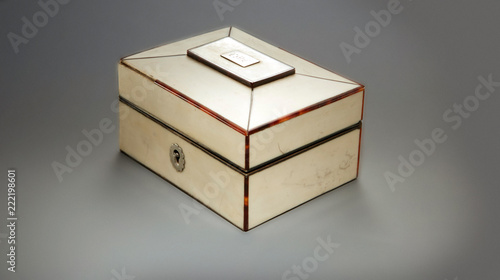 Ivory and tortoise shell jewelry box