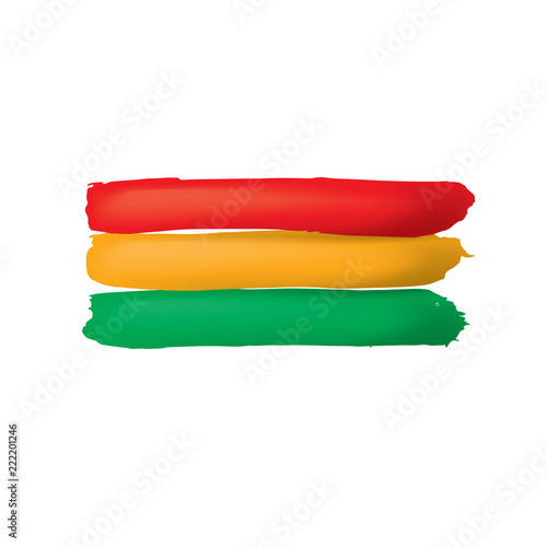 Bolivia flag, vector illustration on a white background