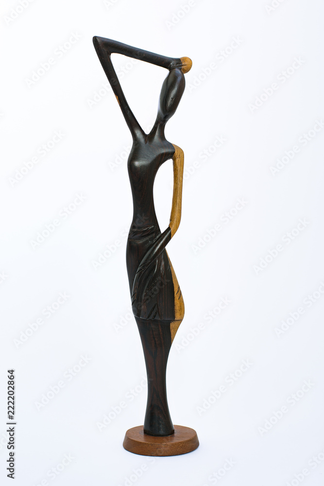 African traditional wooden figurine.