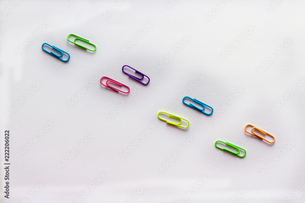 Paper clips on a white background Paper clips on a white background