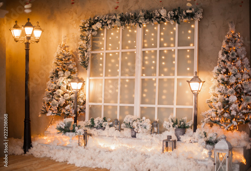 beautiful decorated christmas room