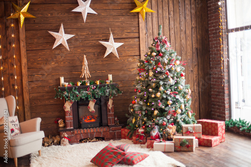 beautiful decorated christmas room