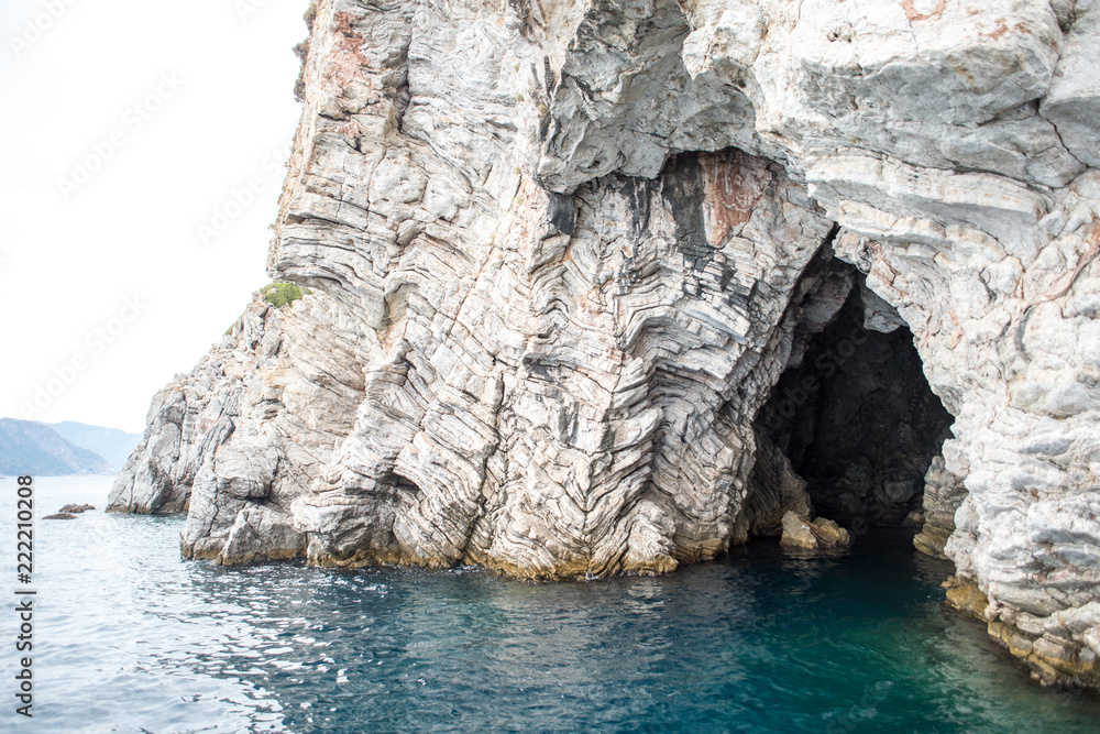 The blue cave near Marmaris, Turkey