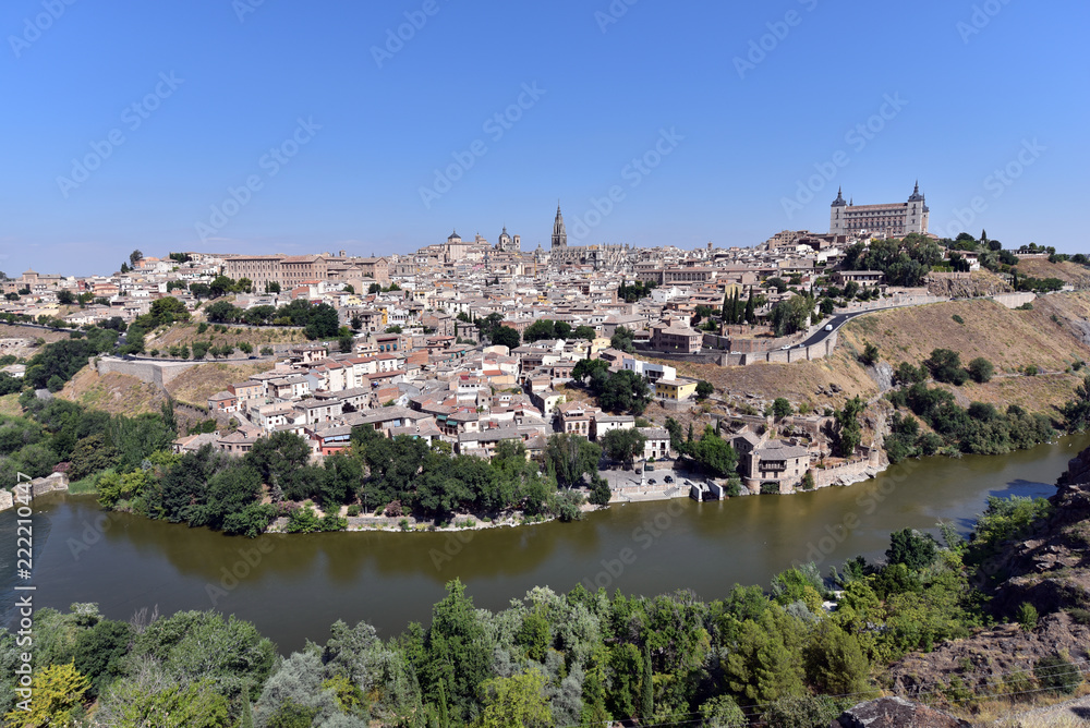 Walled city Toledo located 70 kilometers south of the Spanish capital of Madrid