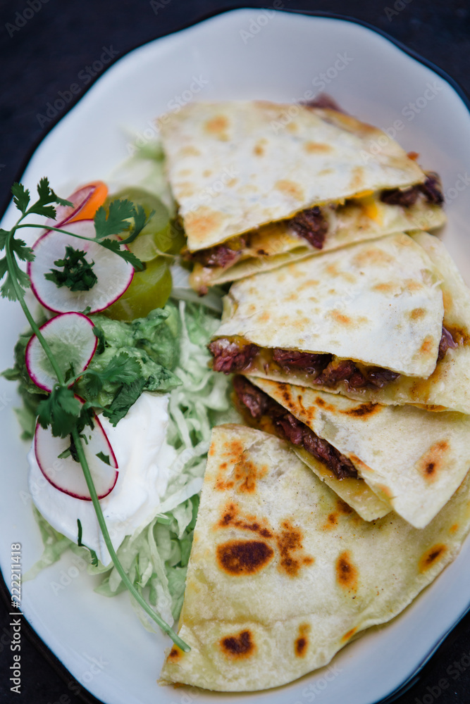 Tex Mex Quesadilla Platter Steak Tex Mex Quesadilla Platter Steak