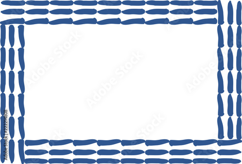 Marco de lineas azules.