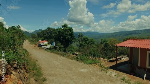 AEREALS FROM VARIOUS MAYAN NEW HOUSES IN CHIAPAS MEXICO SHOT IN 4K photo