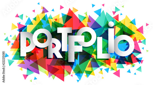Portfolio vector word, creative concept.