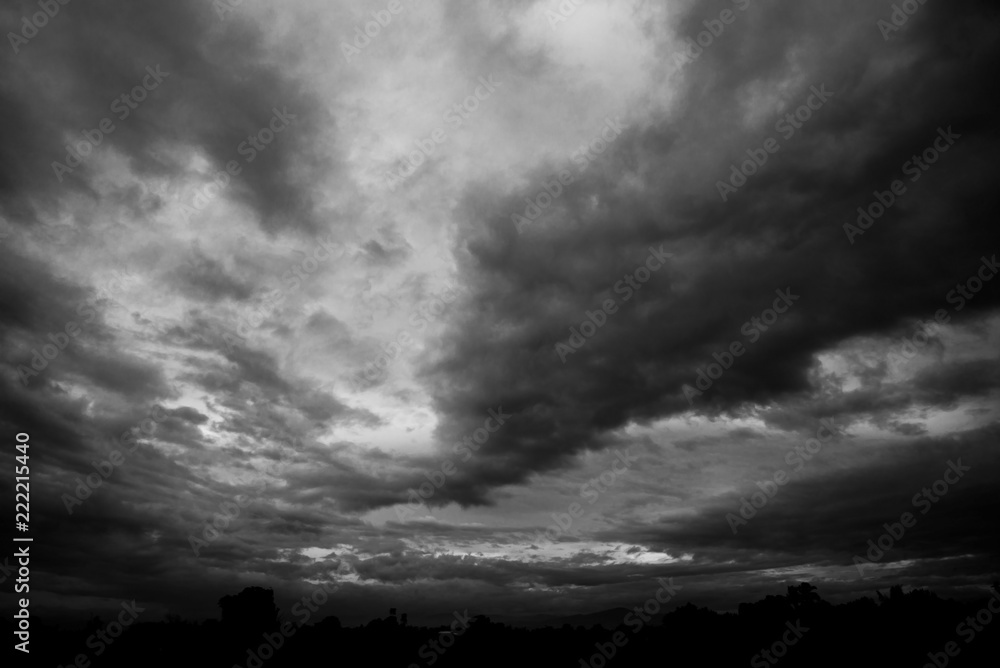 Dark storm clouds before rain. black and white. Dark storm clouds before rain. black and white.