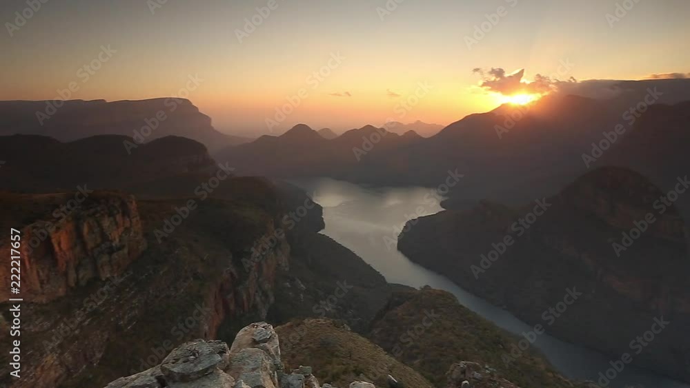 Panning footage over the Blyde River canyon in Mpumalanga in south africa, the third largest Panning footage over the Blyde River canyon in Mpumalanga in south africa, the third largest