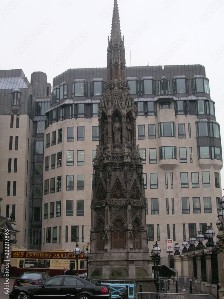 The Eleanor Cross at Charing Cross station in London