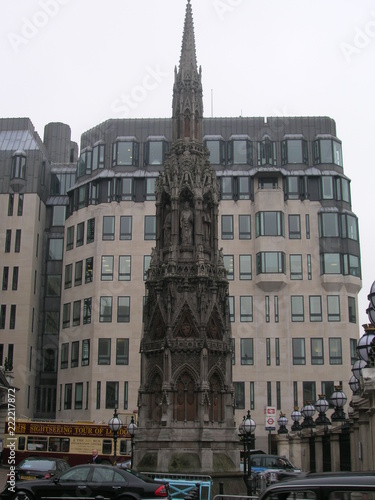 The Eleanor Cross at Charing Cross station in London