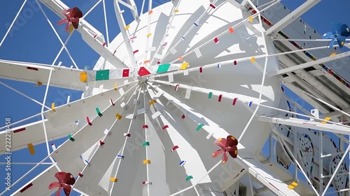 Wilson, NC / August 29, 2018, A whirligig spins in the wind at the Vollis Simpson Whirligig Park in Wilson, NC. photo