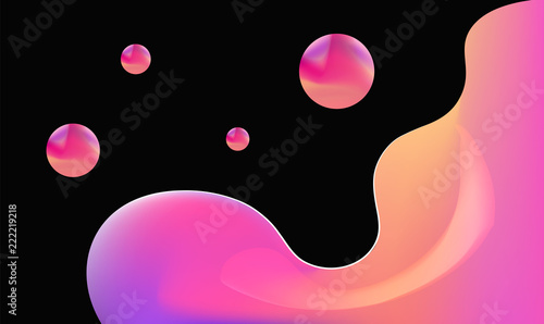 Abstract Fluid creative templates, cards, color covers liquids, shapes