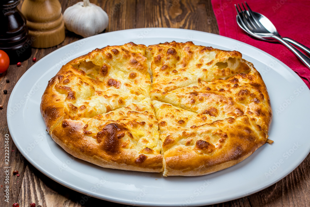 khachapuri with cheese khachapuri with cheese