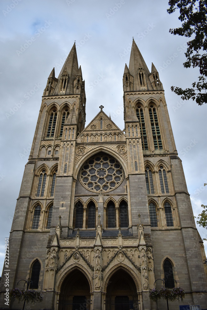 Truro Cathedral of the Blessed Virgin Mary was the first cathedral to be built in Britain since the Middle Ages. Truro, Cornwall, UK