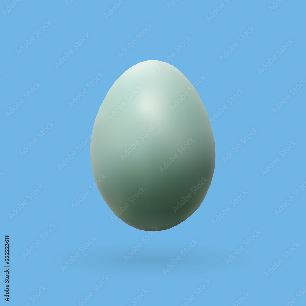 Realistic egg with blue background, vector, illustration, eps file