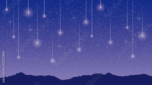星空と流星