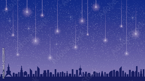 星空と流星