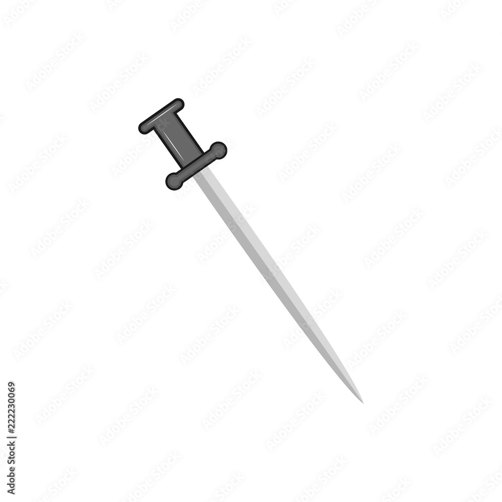 Isolated comic sword icon Isolated comic sword icon