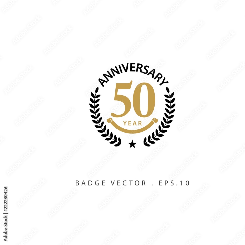 50 Year Anniversary Vector Template Design Illustration 50 Year Anniversary Vector Template Design Illustration
