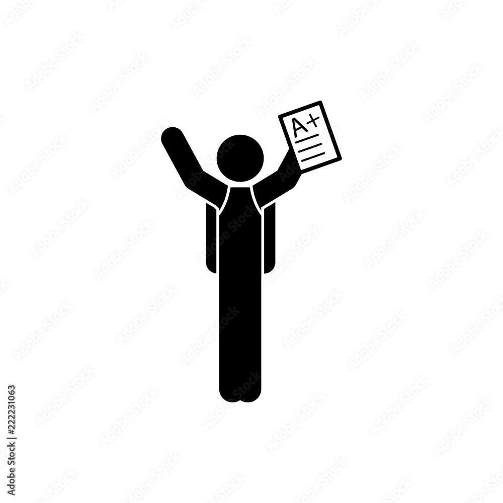 excellent mark icon. Element of back to school icon for mobile concept and web apps. Glyph excellent mark icon can be used for web and mobile excellent mark icon. Element of back to school icon for mobile concept and web apps. Glyph excellent mark icon can be used for web and mobile