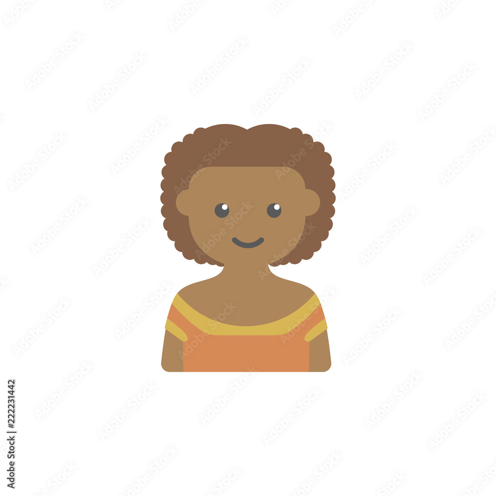avatar of black girl colored icon. Element of children icon for mobile concept and web apps. Colored avatar of black girl can be used for web and mobile avatar of black girl colored icon. Element of children icon for mobile concept and web apps. Colored avatar of black girl can be used for web and mobile
