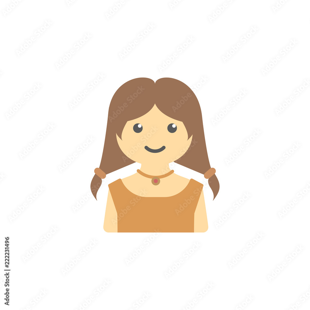 avatar of girl colored icon. Element of children icon for mobile concept and web apps. Colored avatar of girl can be used for web and mobile avatar of girl colored icon. Element of children icon for mobile concept and web apps. Colored avatar of girl can be used for web and mobile
