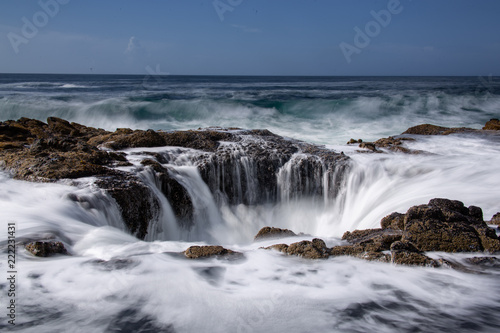Thor's Well. Natural Drain Hole in the ocean on the Oregon Coast near Yachats.
