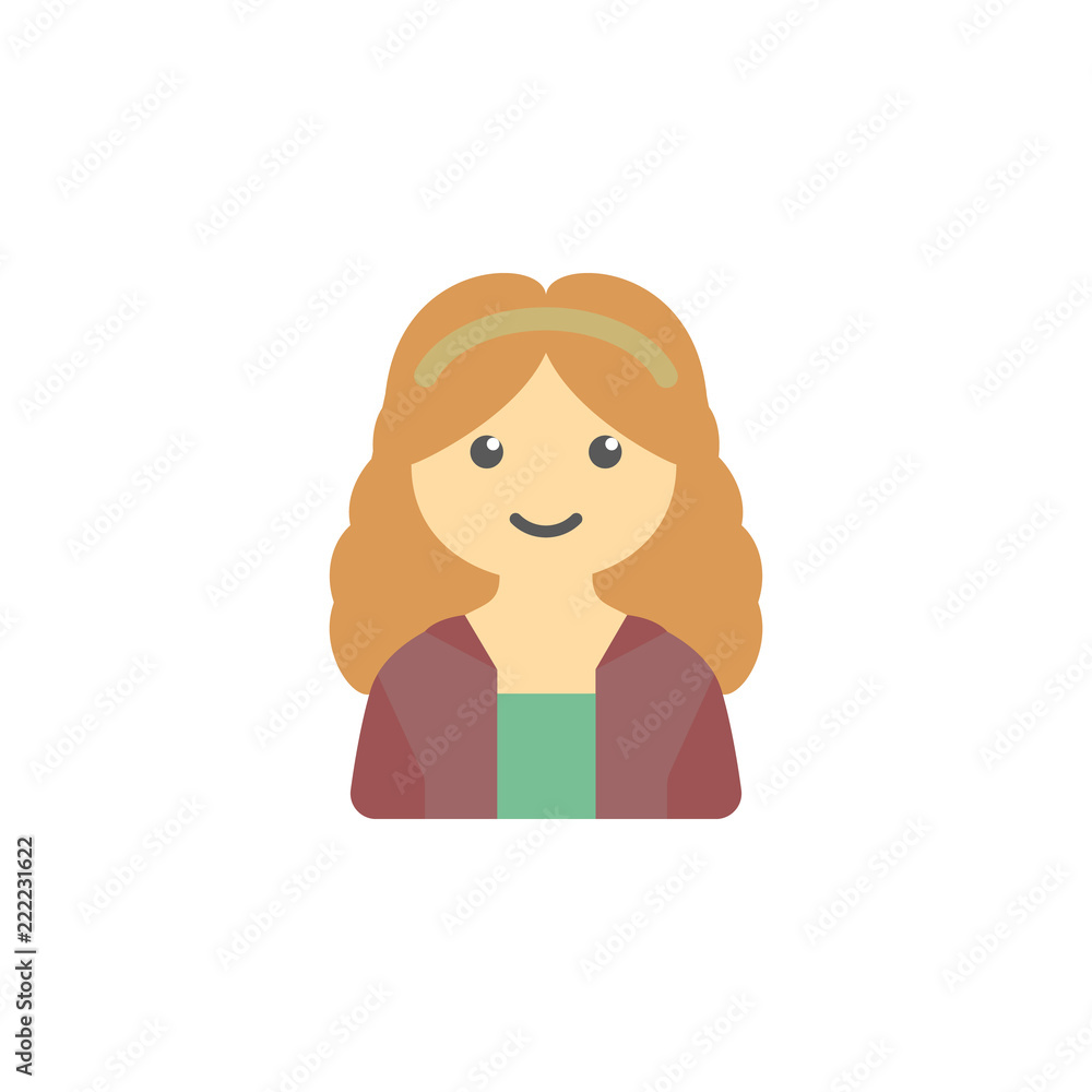 avatar of girl colored icon. Element of children icon for mobile concept and web apps. Colored avatar of girl can be used for web and mobile avatar of girl colored icon. Element of children icon for mobile concept and web apps. Colored avatar of girl can be used for web and mobile
