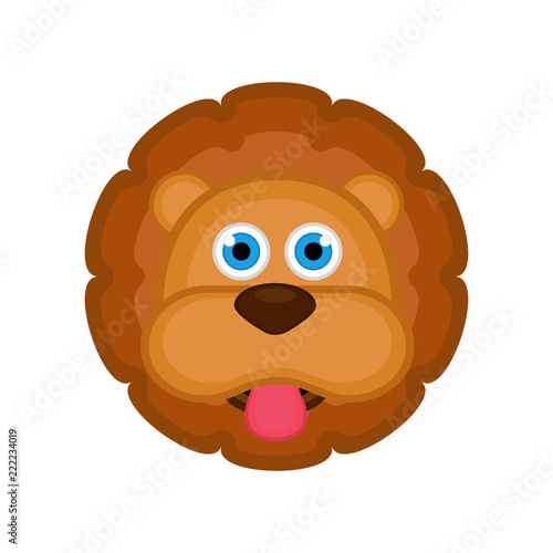 Fototapeta Naklejka Na Ścianę i Meble -  Isolated cute lion avatar