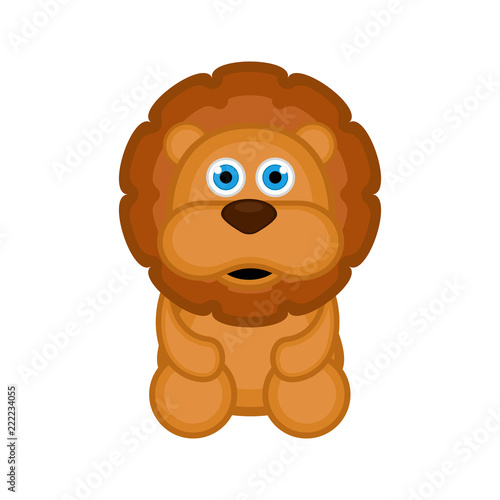 Fototapeta Naklejka Na Ścianę i Meble -  Isolated cute lion icon