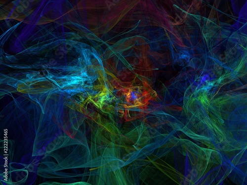Futuristic digital 3d design art abstract background fractal illustration for meditation and decoration wallpaper