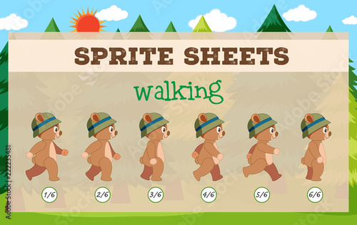 Sprite sheets walking game template