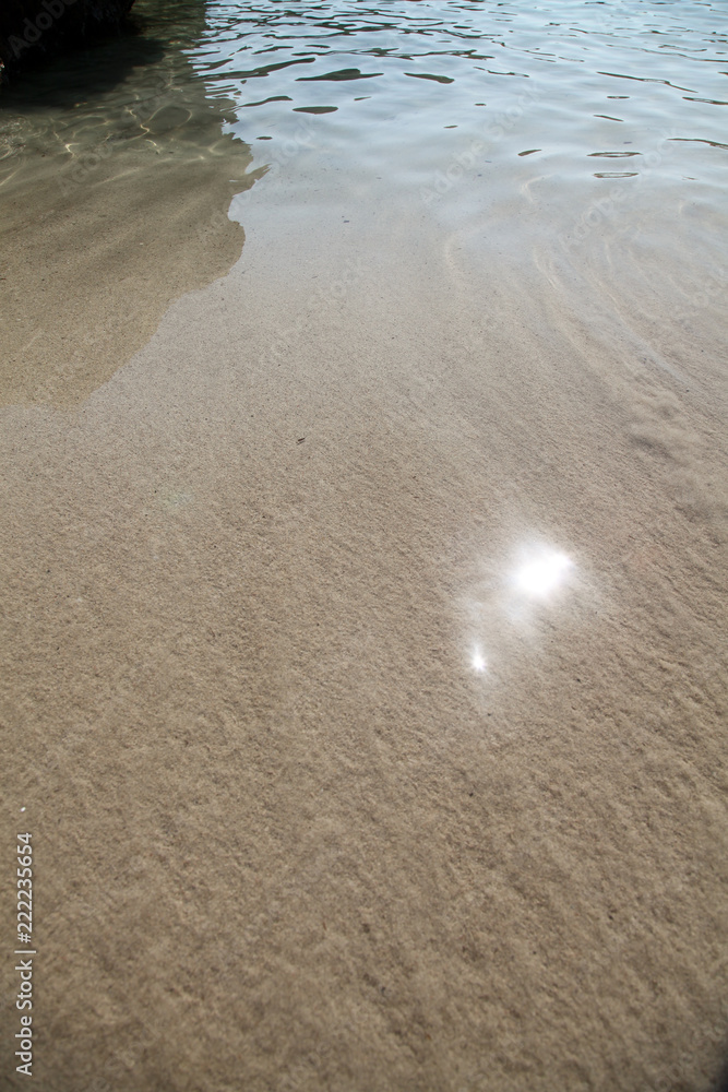 close up of shallow Mediterranean sea water in summer sun. close up of shallow Mediterranean sea water in summer sun.