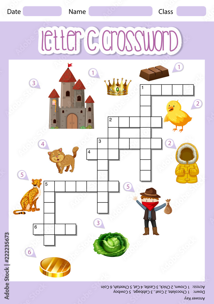 Letter C crossword template