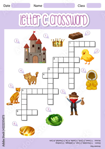 Letter C crossword template