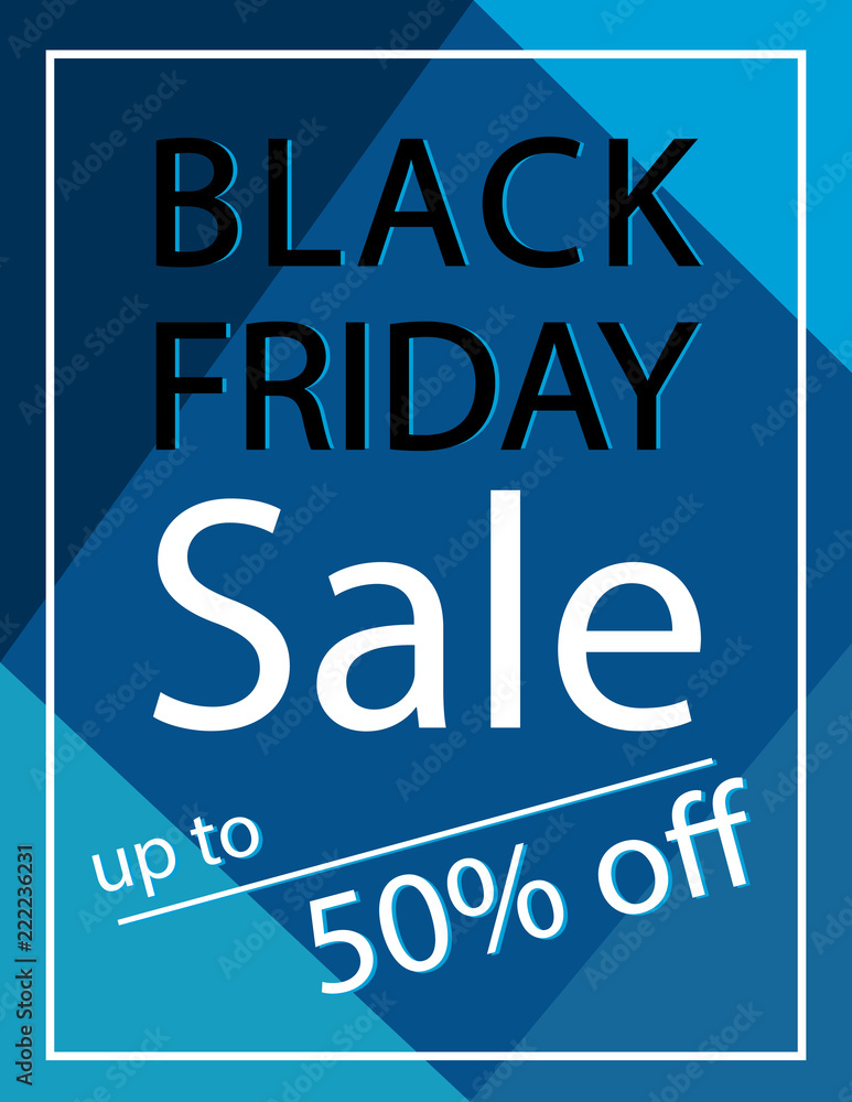 Fifty Percent Off Black Friday Sale Poster