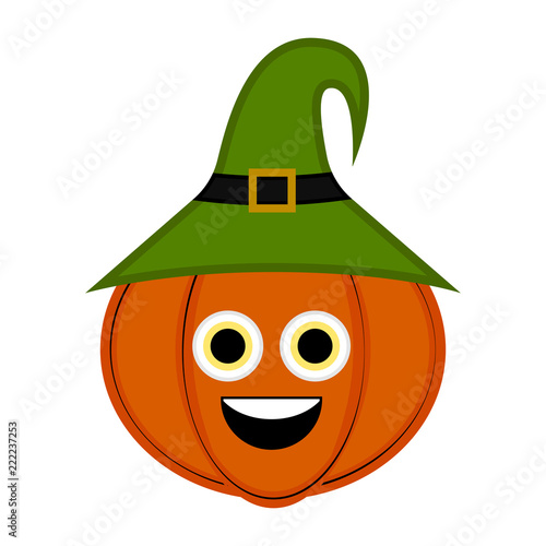 Cute halloween pumpkin cartoon character