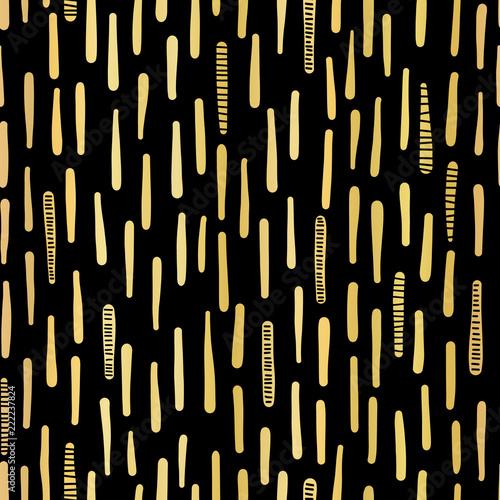 Black Gold Foil Lines Stripes Pattern Seamless Vector Hand Drawn Illustration Trendy Invitation, Elegant Home Decor, Festive Backdrops, Metallic Wedding Stationery, Luxury Gift Wrap Shiny Lux Style