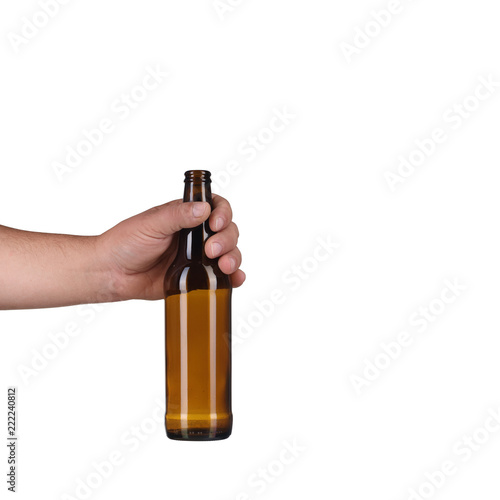 empty beer bottle in your hand