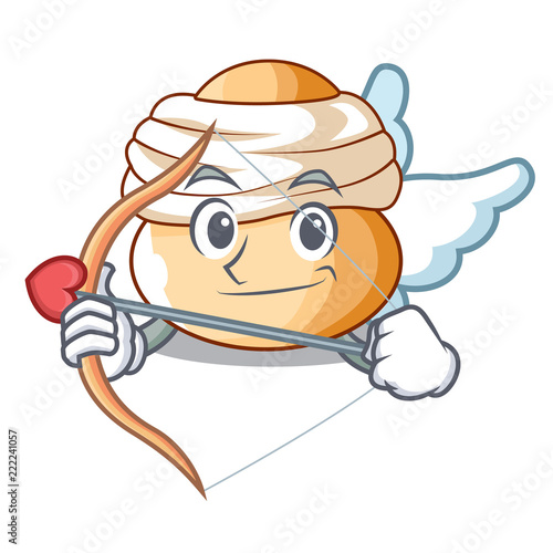 Cupid cartoon semla bun with almond paste