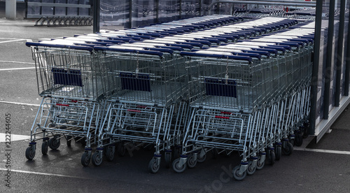 Sammelstelle für Einkaufswagen photo