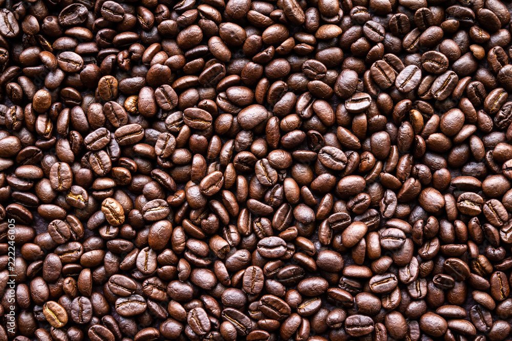 Roasted coffee beans background Roasted coffee beans background
